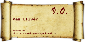 Vas Olivér névjegykártya